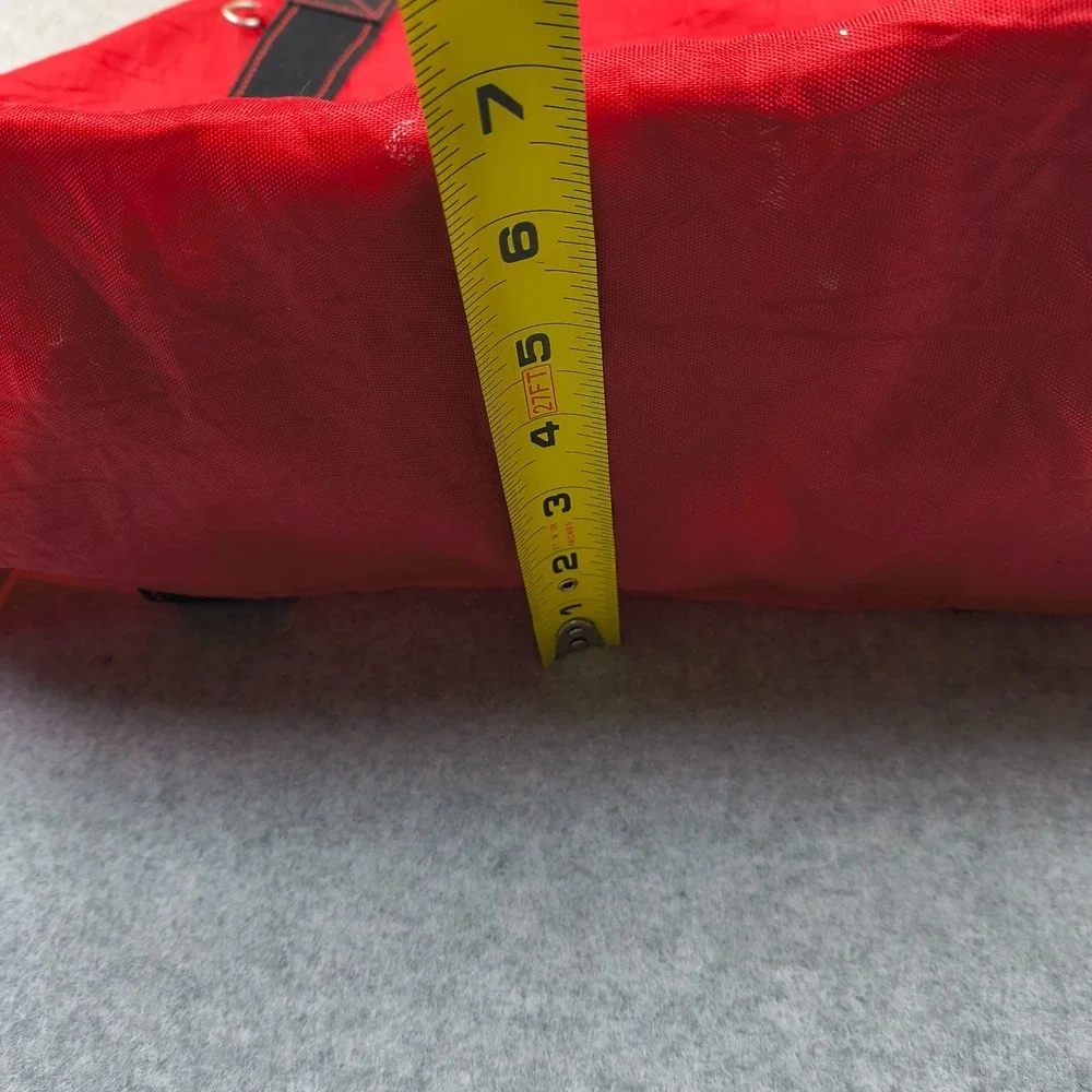 Vintage New York Company Duffle Bag Red 1996 Retro NYC Token 90s Pockets 17x15